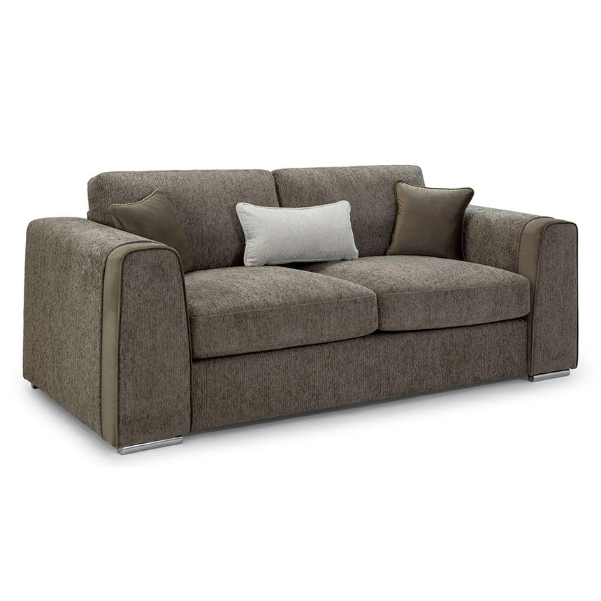 Churchill Mocha Fabric 3 Seater Sofa