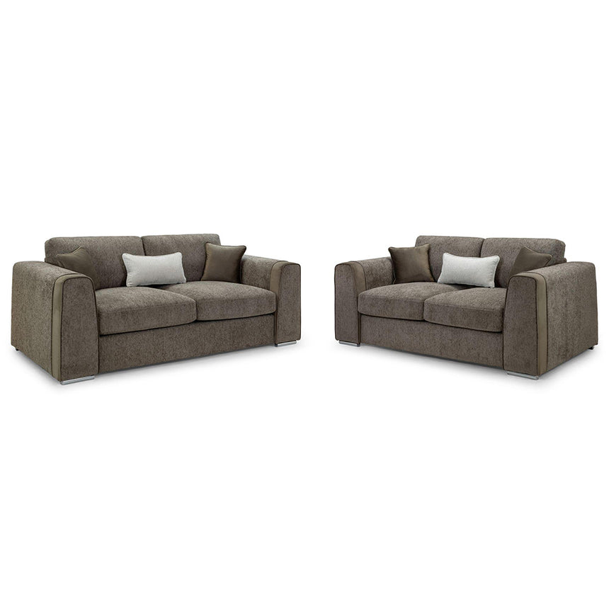 Churchill Mocha Fabric 3+2 Seater Sofa