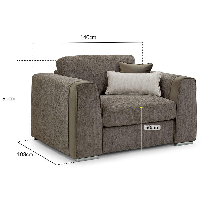 Churchill Mocha Fabric Armchair