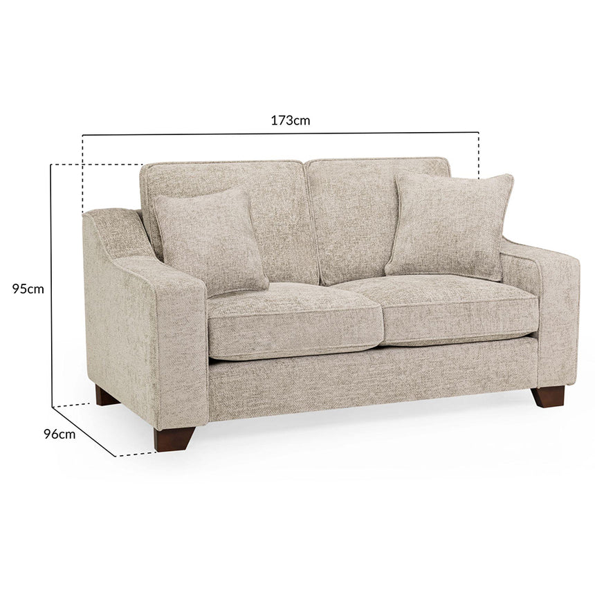 Cirrus Beige Fabric 2 Seater Sofa