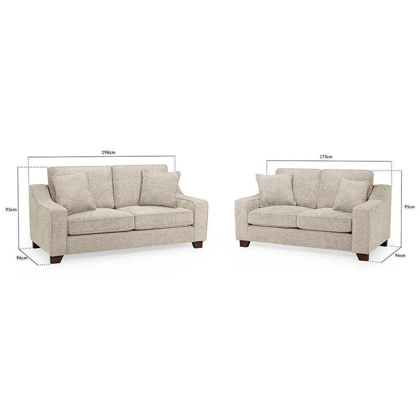 Cirrus Beige Fabric 3+2 Seater Sofa