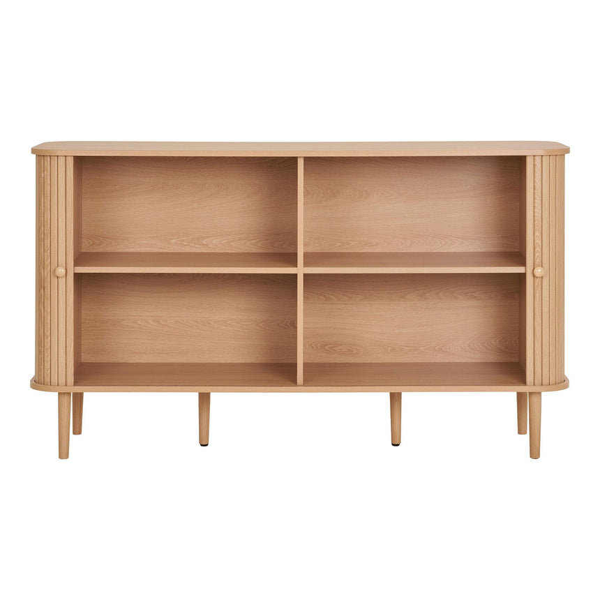 Nikko Medium Sideboard - 2 Door - Curved - Fluted - 140cm - Pine Wood