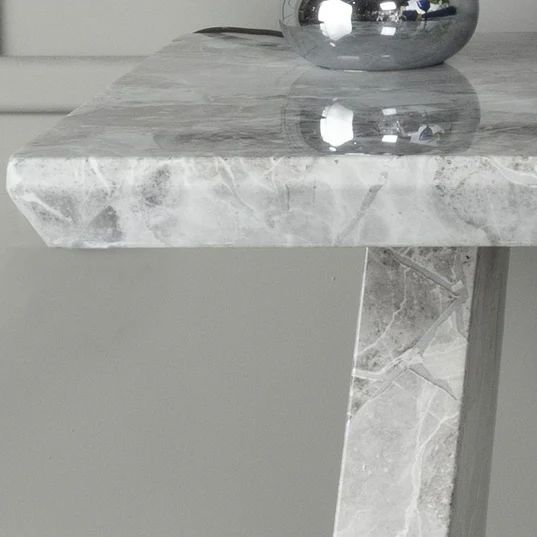 Pisa Marble Square Side Table with Pedestal Base
