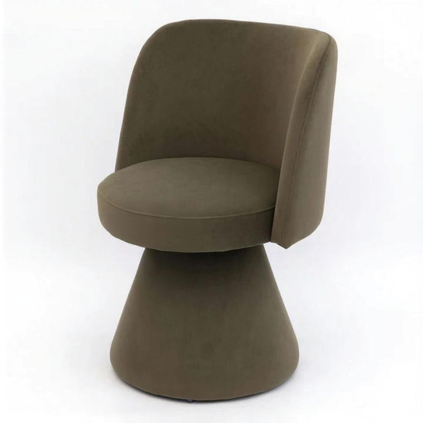 Pimlico Dining Chair - Swivel Tub - Moss Green Fabric