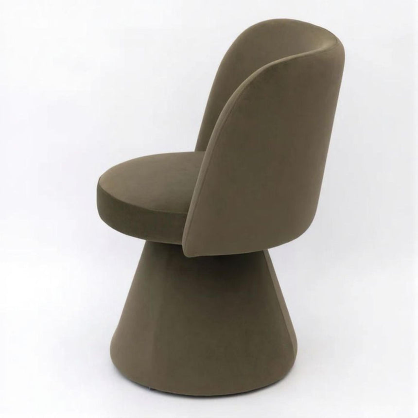 Pimlico Dining Chair - Swivel Tub - Moss Green Fabric