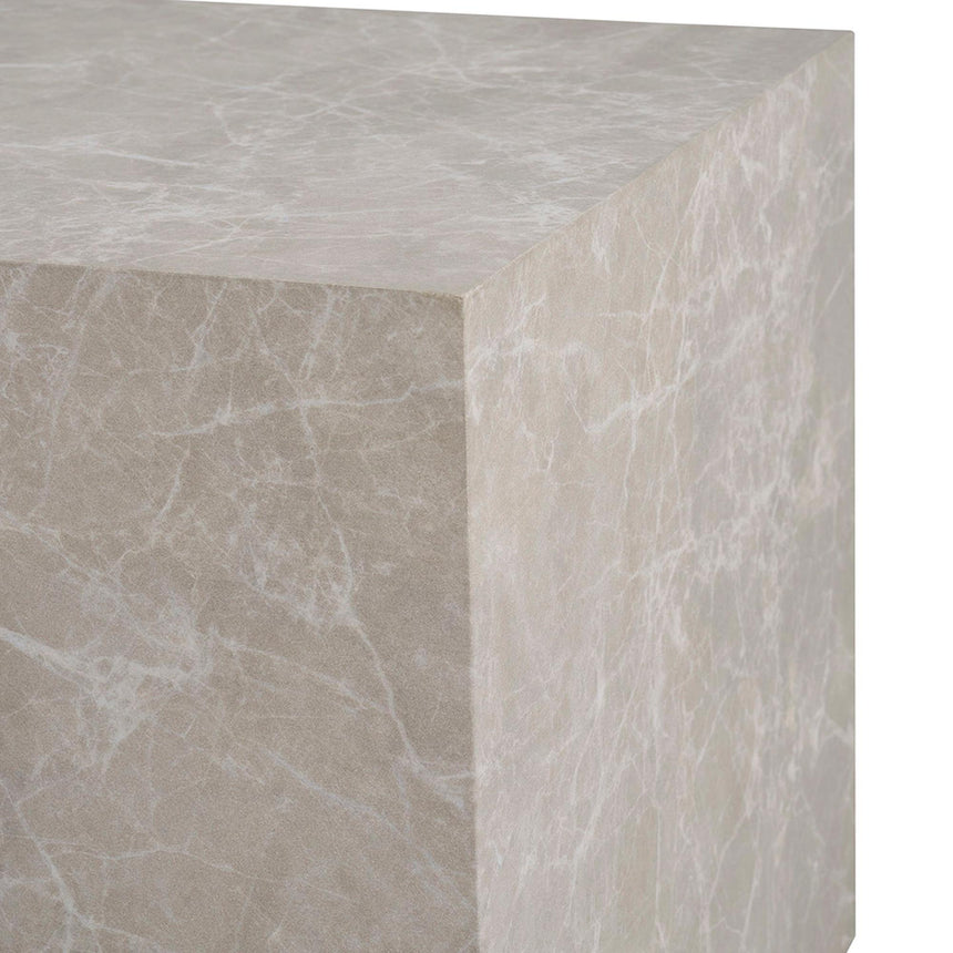 Prague Coffee Table - Set of 2 - Beige Marble Effect