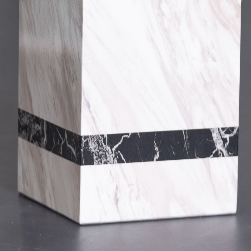 Lima Cream Marble Side Table with Pedestal Base
