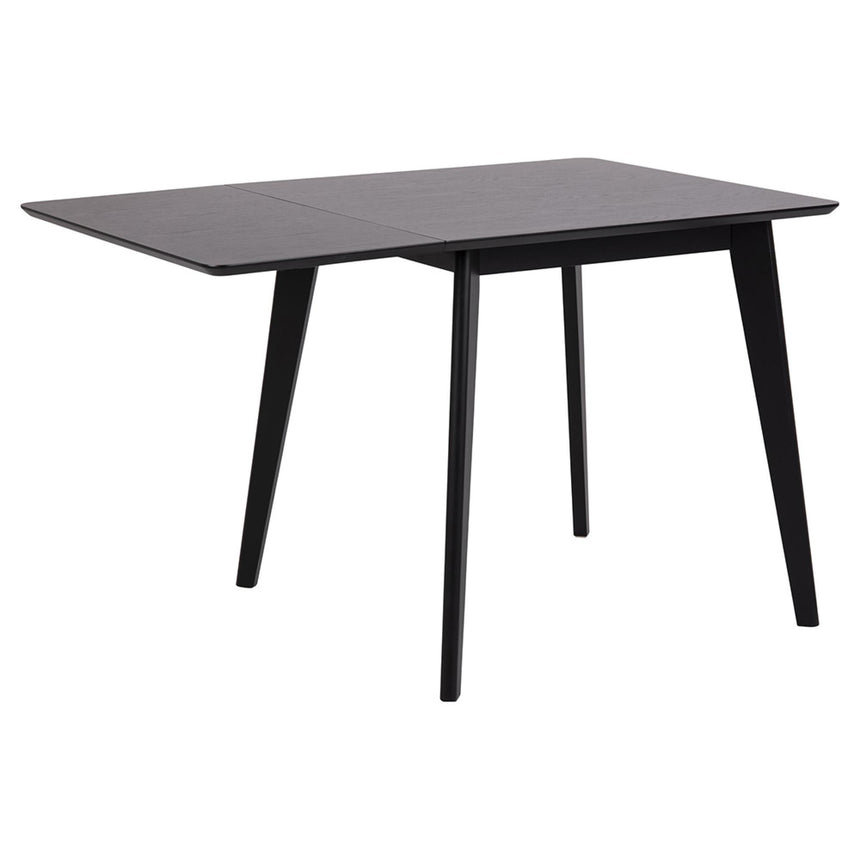 Roxby Drop Leaf Dining Table - 2-4 Seater - 80cm-120cm - Black