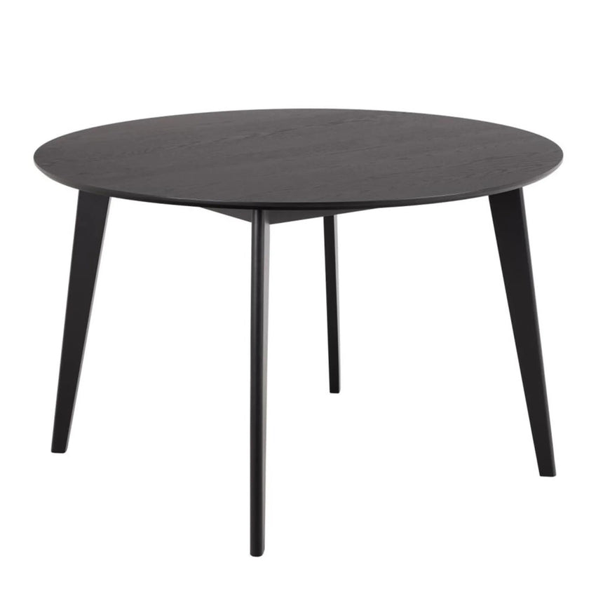 Roxby Round Dining Table - 4 Seater - 120cm - Black
