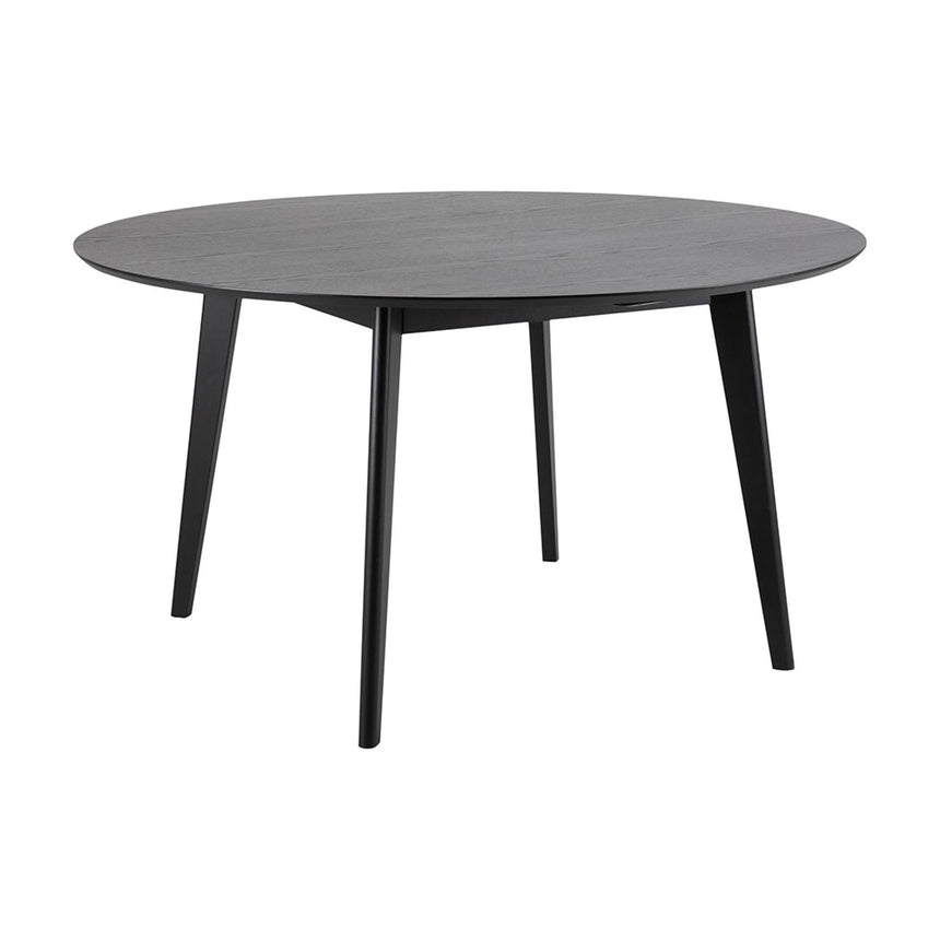 Roxby Round Dining Table - 6 Seater - 140cm - Black