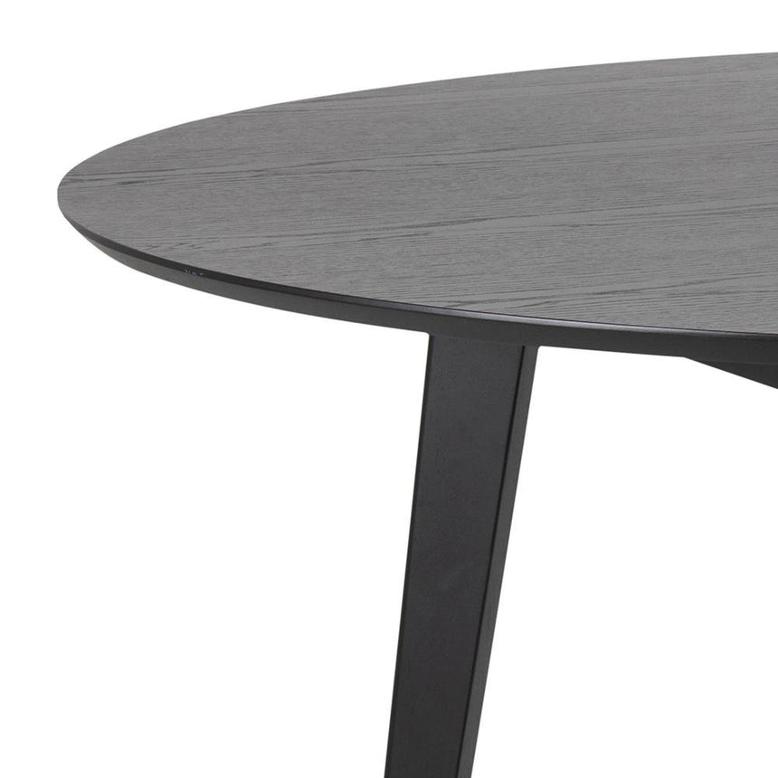 Roxby Round Dining Table - 6 Seater - 140cm - Black