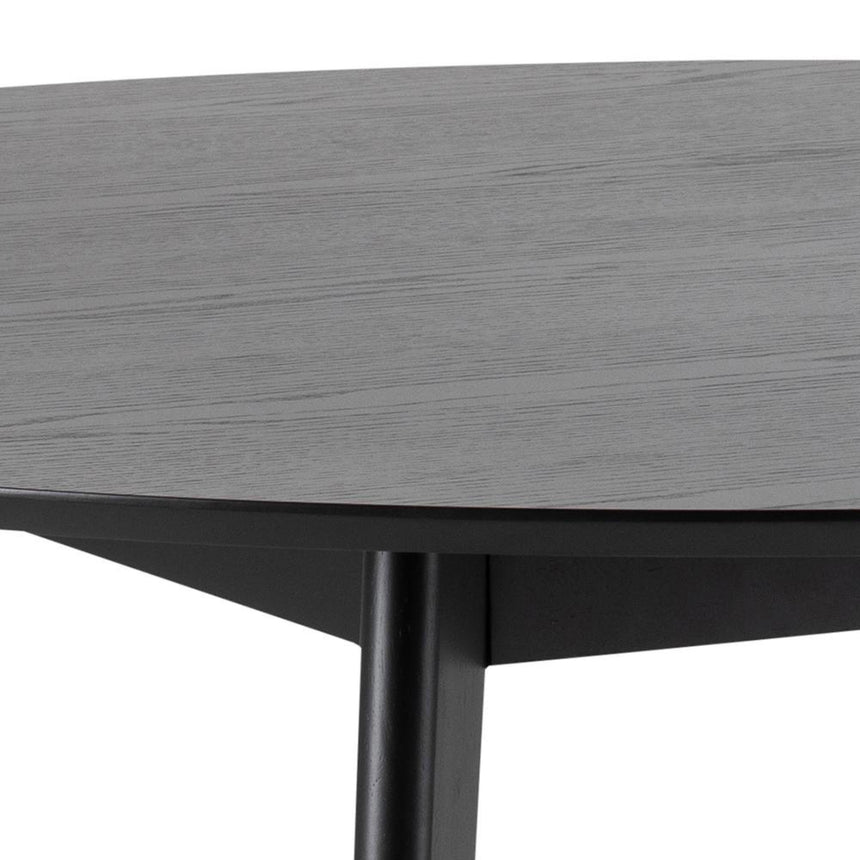 Roxby Round Dining Table - 6 Seater - 140cm - Black