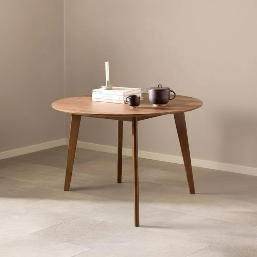 Roxby Round Dining Table - 2 Seater - 105cm - Walnut