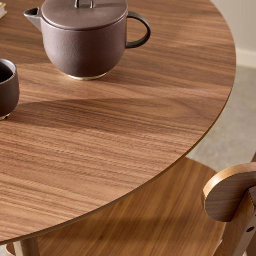 Roxby Round Dining Table - 2 Seater - 105cm - Walnut