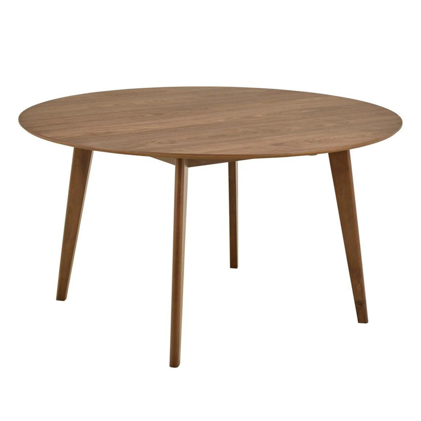 Roxby Round Dining Table - 6 Seater - 140cm - Walnut