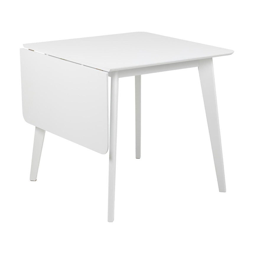 Roxby Drop Leaf Dining Table - 2-4 Seater - 80cm-120cm - White