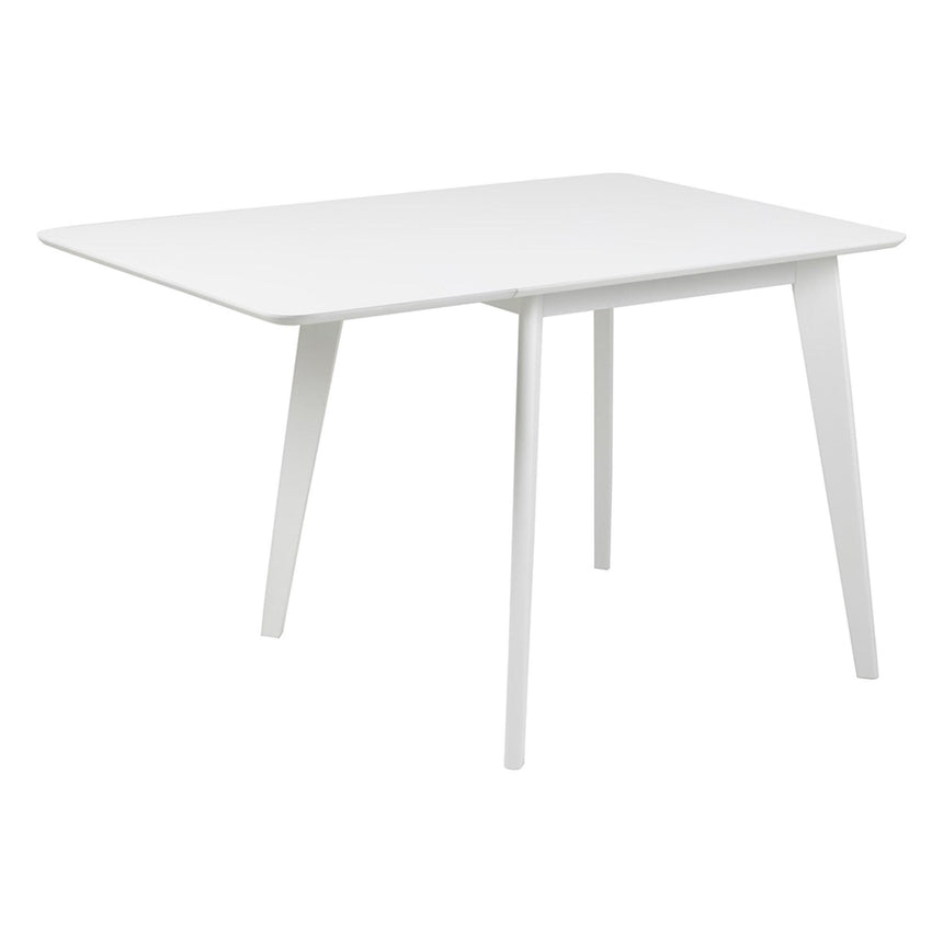 Roxby Drop Leaf Dining Table - 2-4 Seater - 80cm-120cm - White