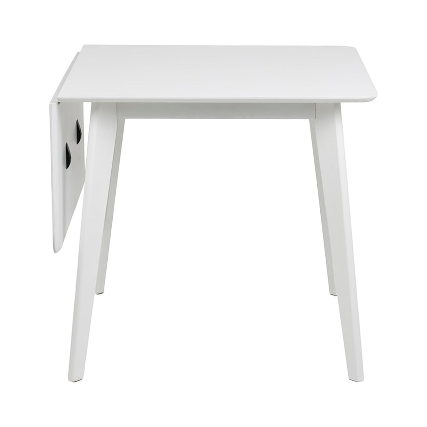 Roxby Drop Leaf Dining Table - 2-4 Seater - 80cm-120cm - White