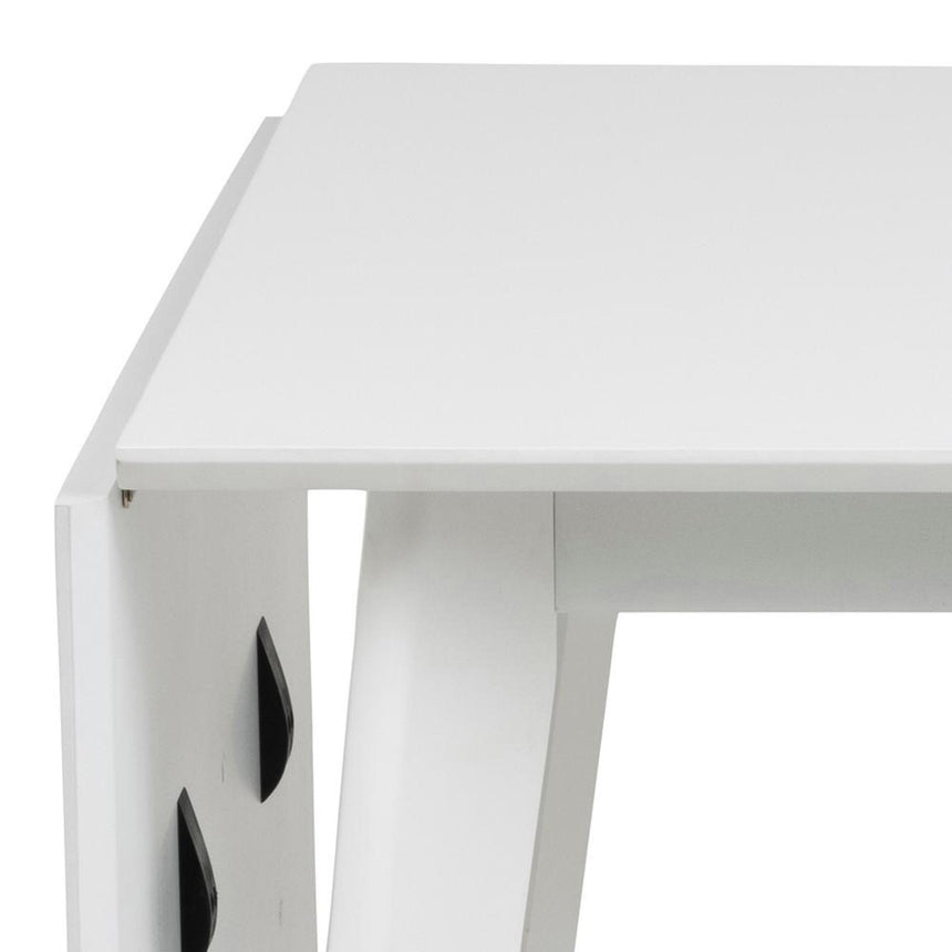 Roxby Drop Leaf Dining Table - 2-4 Seater - 80cm-120cm - White