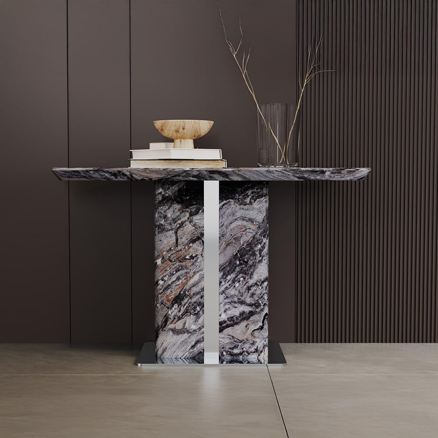 Saronno Console Table - Grey Marble