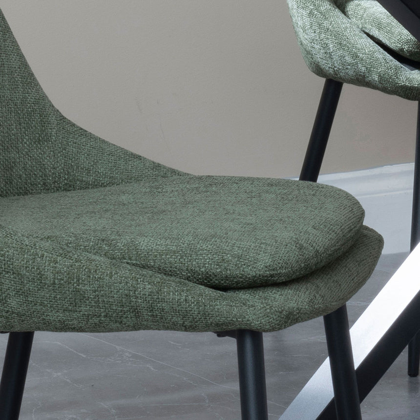 Stansbury Fabric Dining Chair with Black Legs