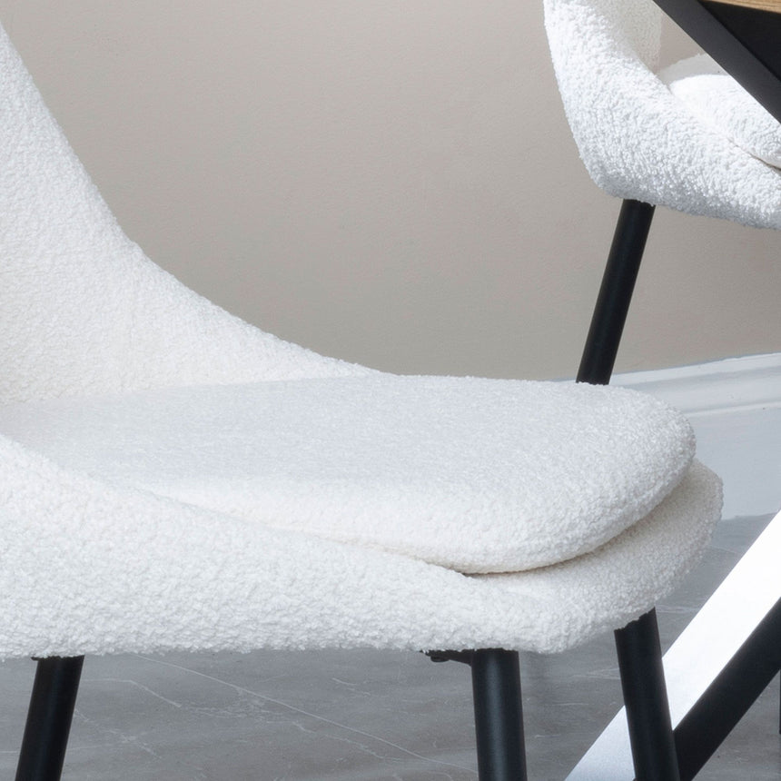 Stansbury Fabric Dining Chair with Black Legs