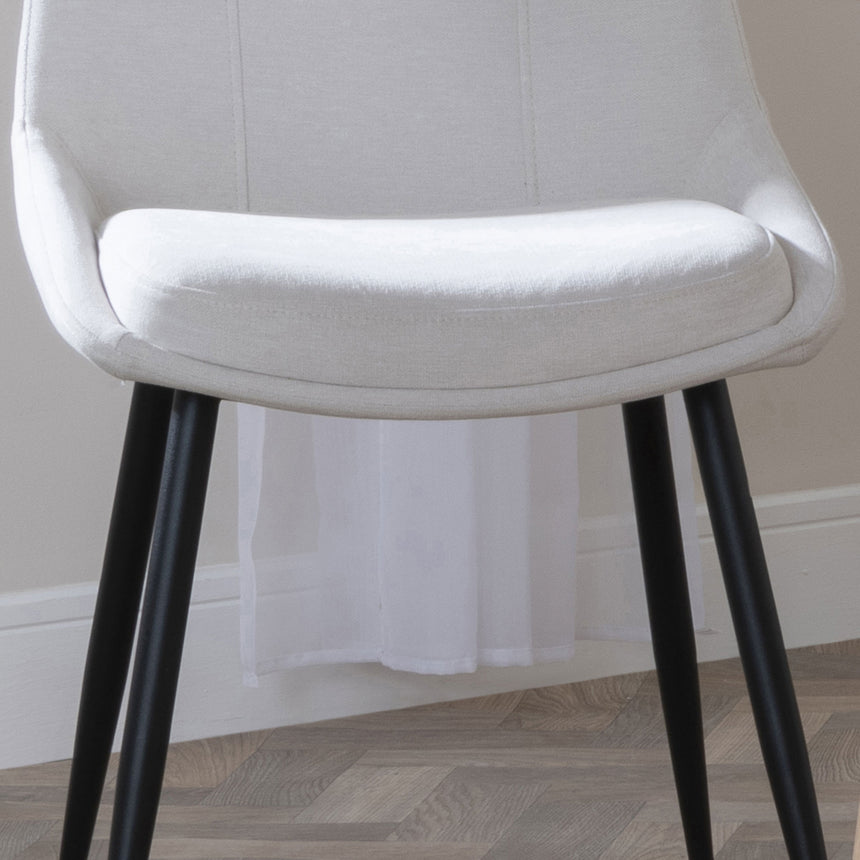 Rovereto Fabric Dining Chair with Black Legs