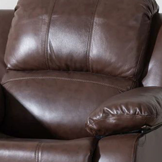Shoreditch Grey Leather Recliner Armchair