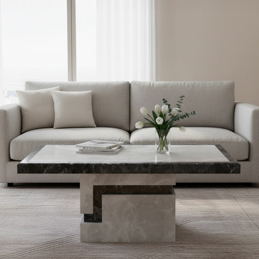 Sicily Armani Grey Engineered Marble Coffee Table