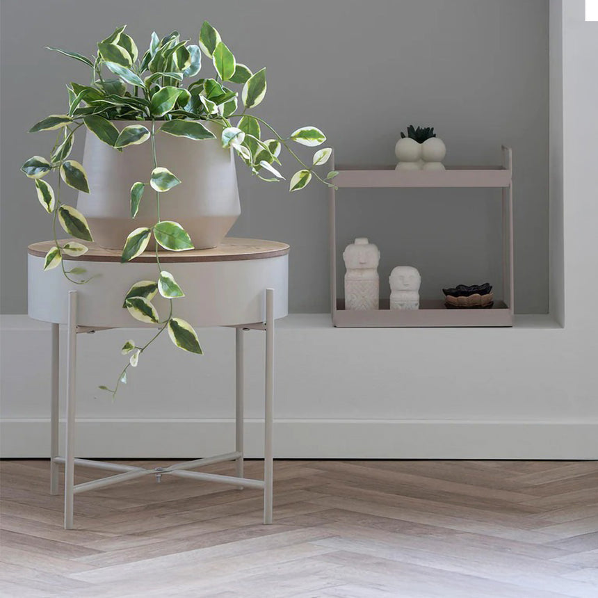 Sisco Beige Round Side Table