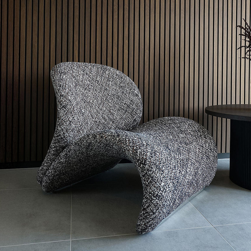 Sofia Dark Brown Fabric Lounge Chair