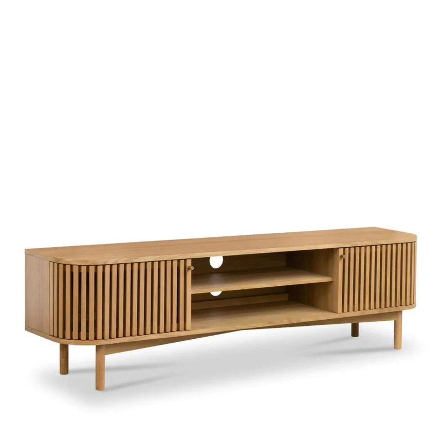 Soho Oak 180cm Slatted Large Storage TV Unit