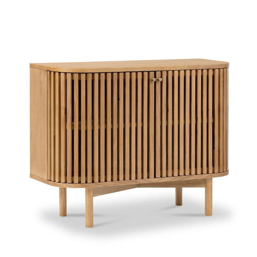 Soho Oak 2 Door Slatted Small Sideboard