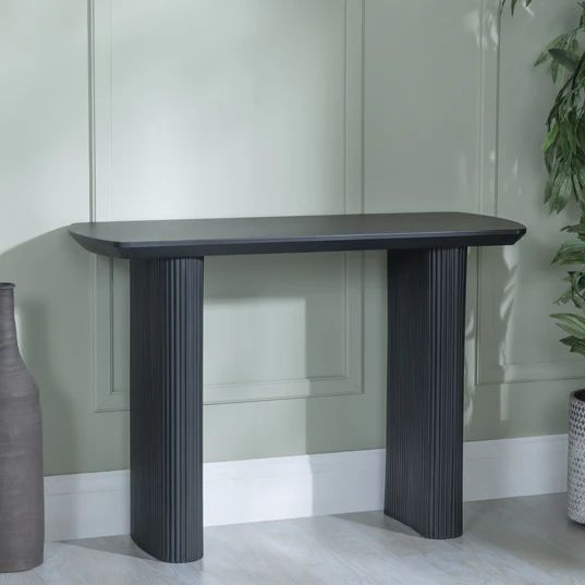 Charlton Fluted Console Table with Pedestal Base