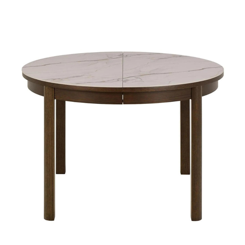 Southampton Round Dining Table - 4 Seater - Ceramic Top - 120cm - Dark Oak