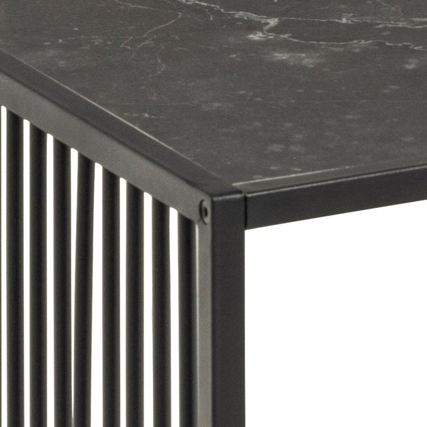 Strington Coffee Table - Black Marble and Glass