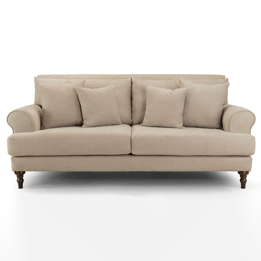 Costa Beige Fabric 3 Seater Sofa