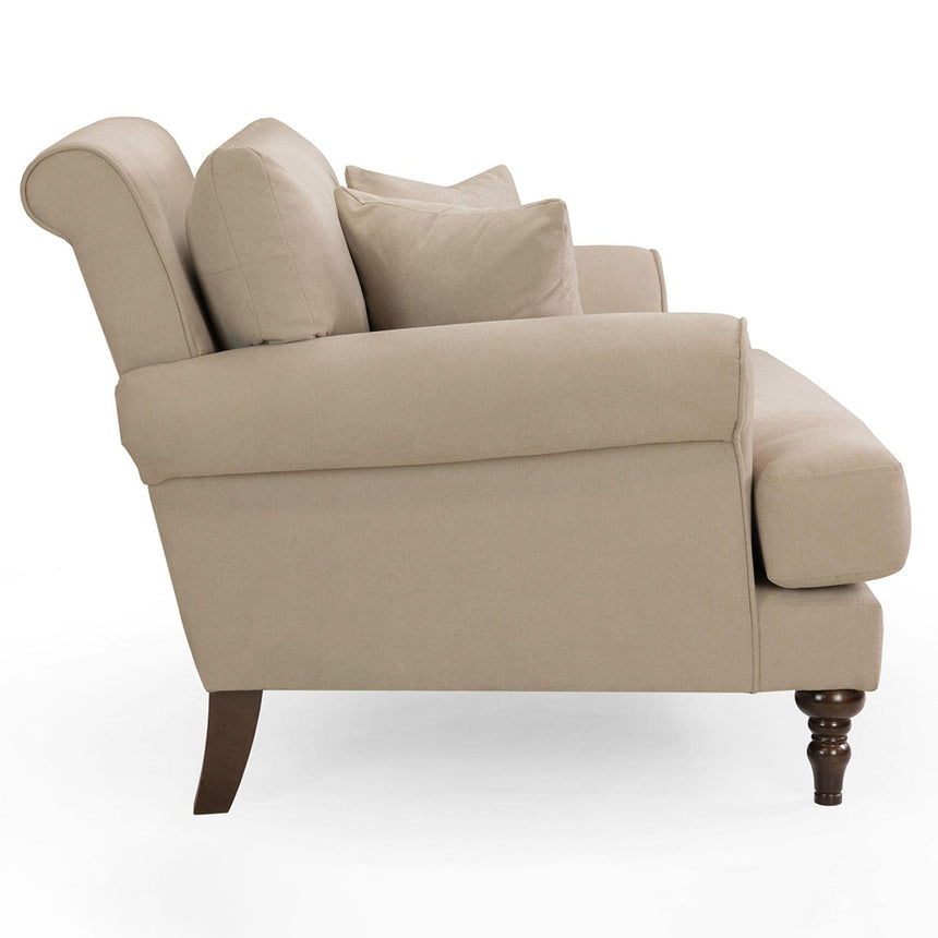 Costa Beige Fabric 3 Seater Sofa