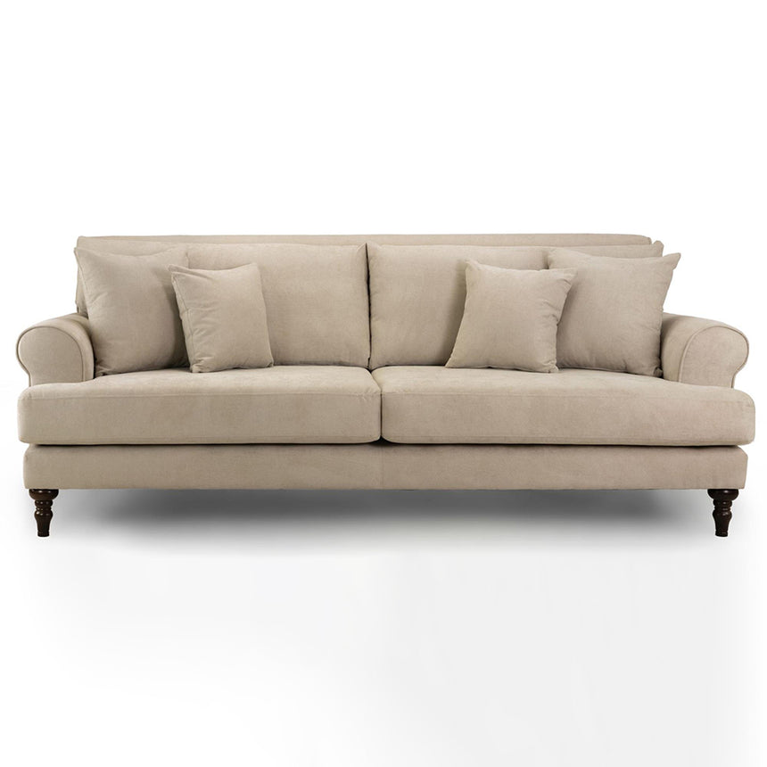 Costa Beige Fabric 4 Seater Sofa