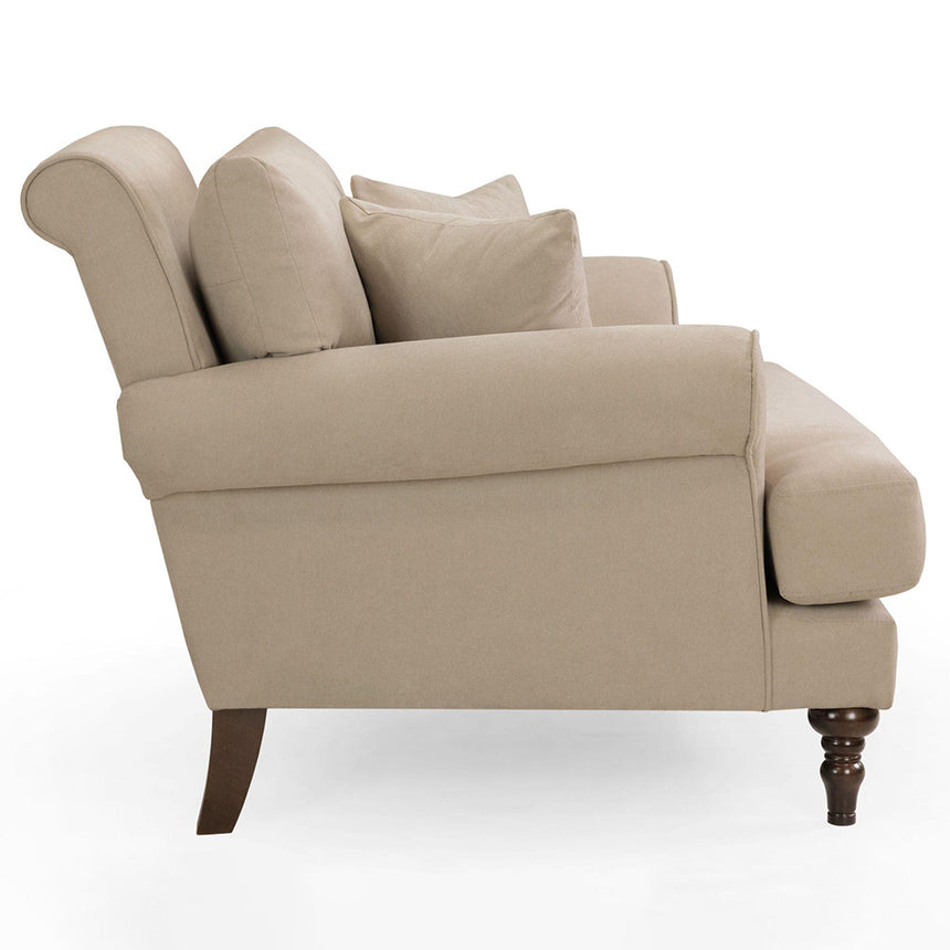 Costa Beige Fabric 4 Seater Sofa