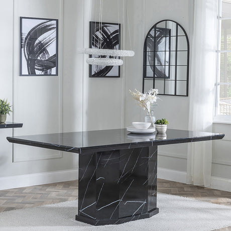 Toronto Marble Dining Table with Pedestal Base - Sizes Available