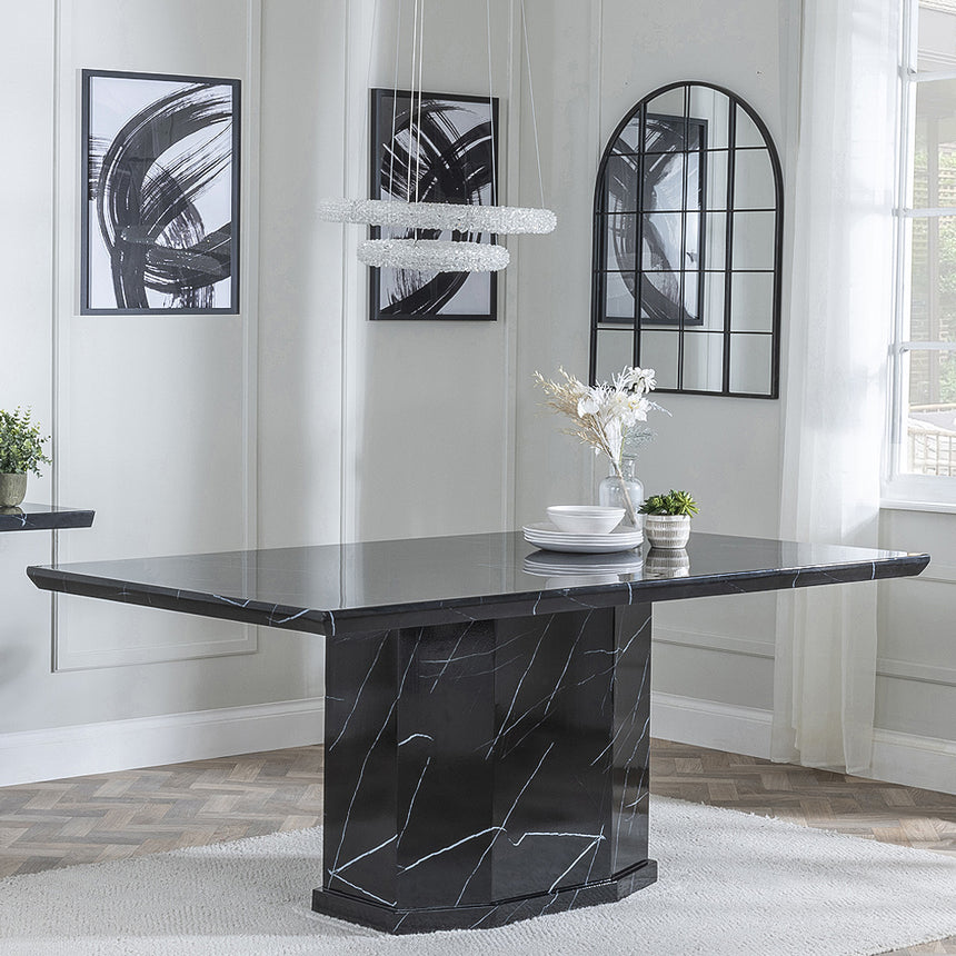 Toronto Marble Dining Table with Pedestal Base - Sizes Available