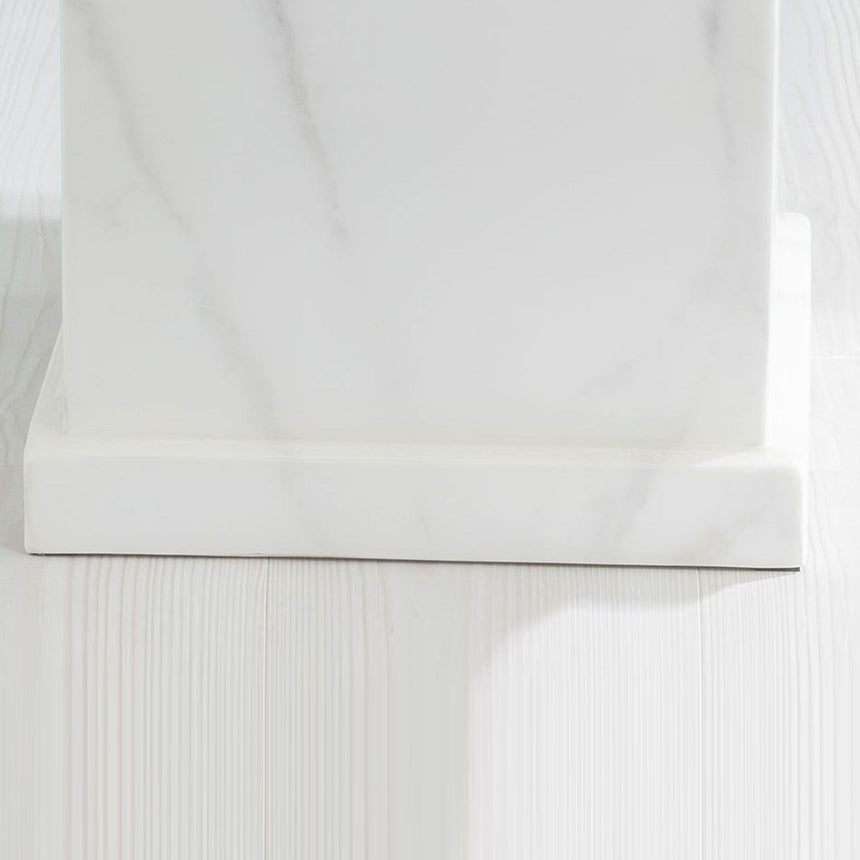 Genoa Square Marble Coffee Table with Pedestal Base