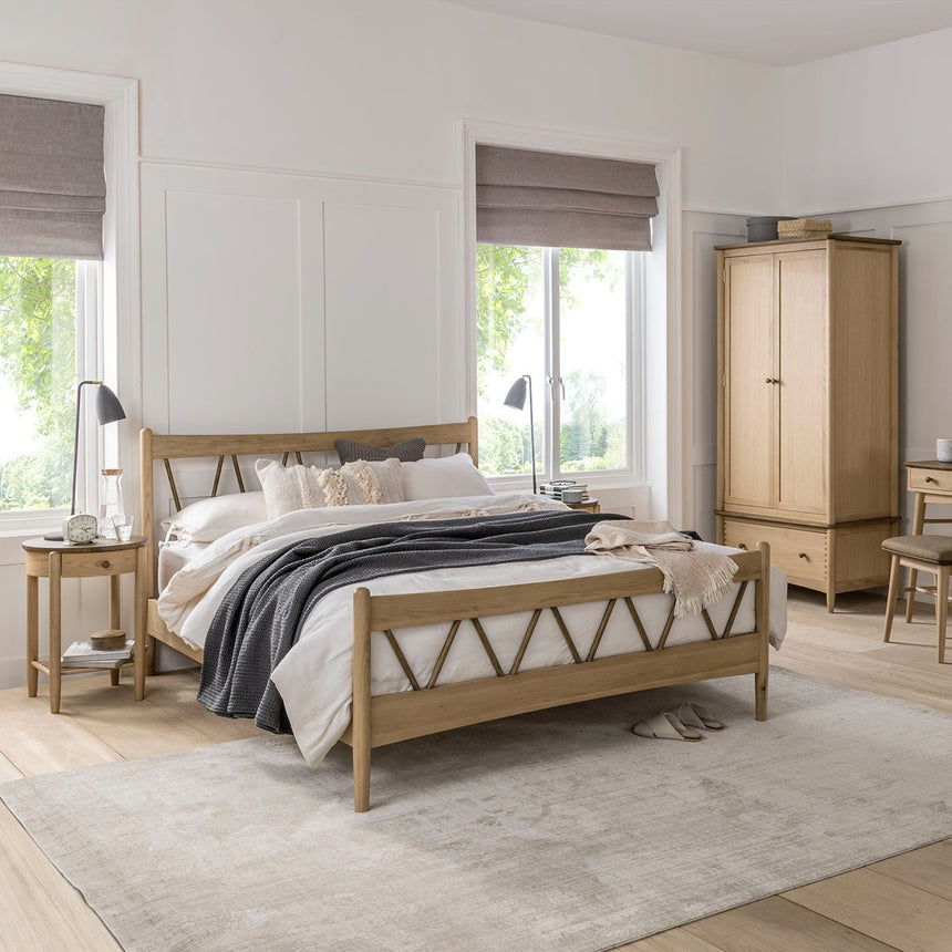 Connecticut Natural Oak High Foot End 4ft 6in Double Bed