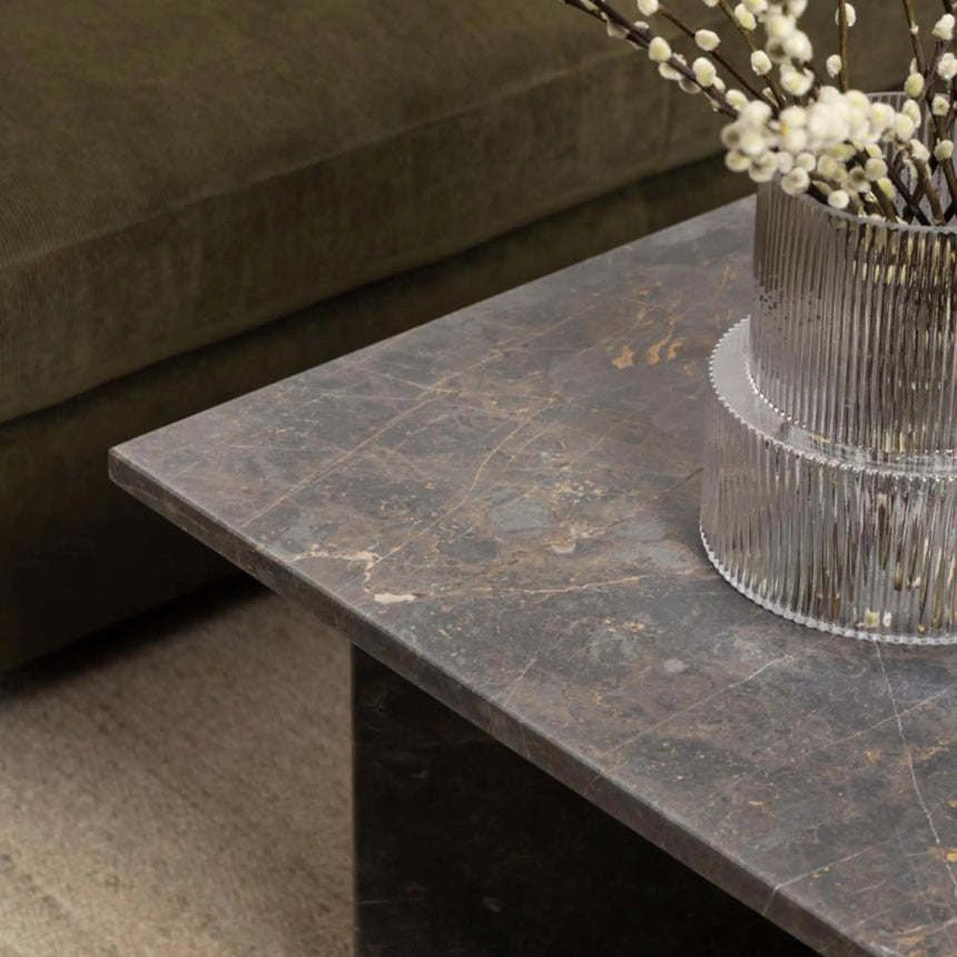 Vega Coffee Table - Brown Marron Marble