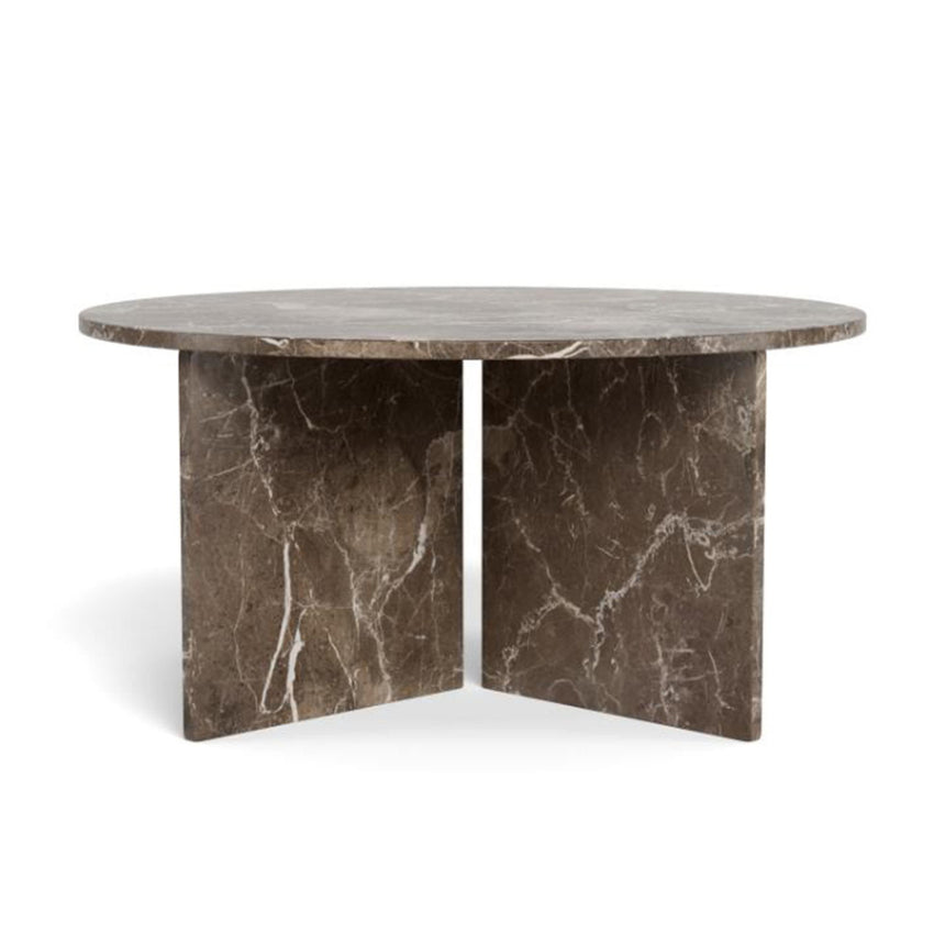 Vega Coffee Table - Round - Brown Marron Marble
