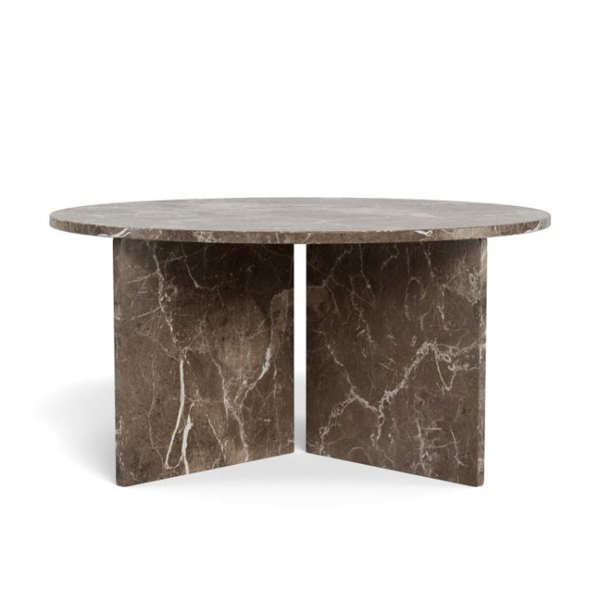 Vega Coffee Table - Round - Brown Marron Marble