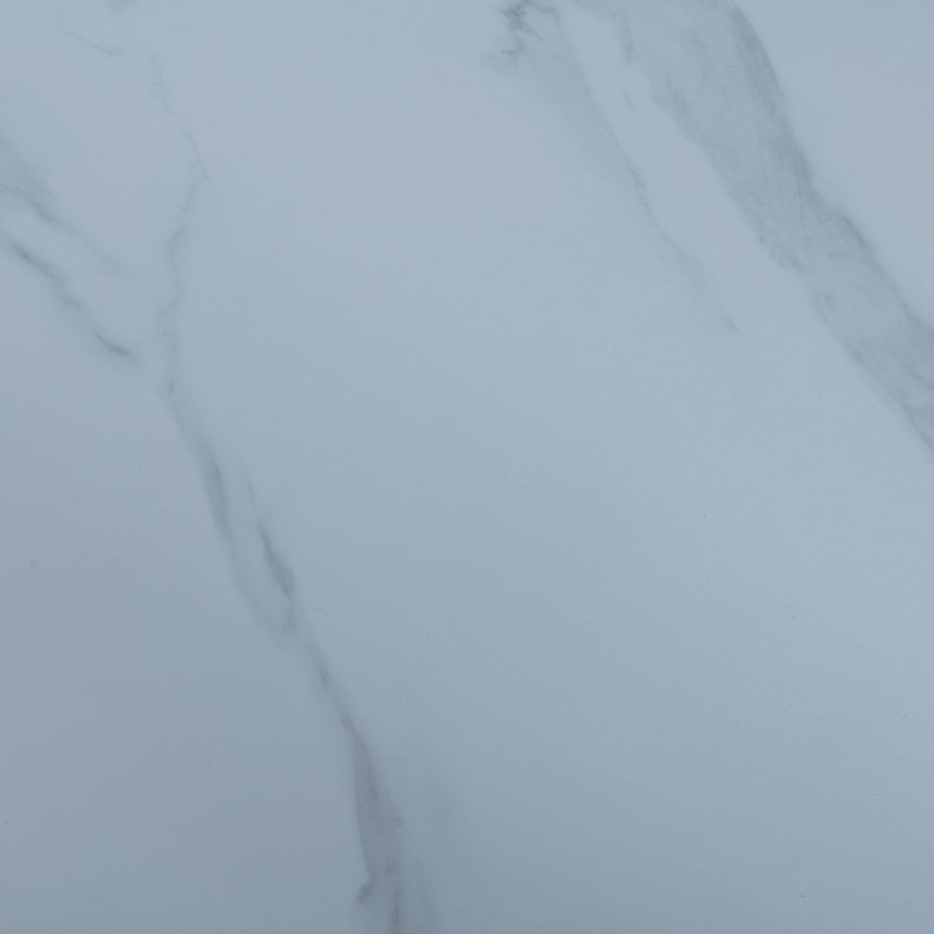 Gloria 180cm White Ceramic Dining Table with Black Cross Base