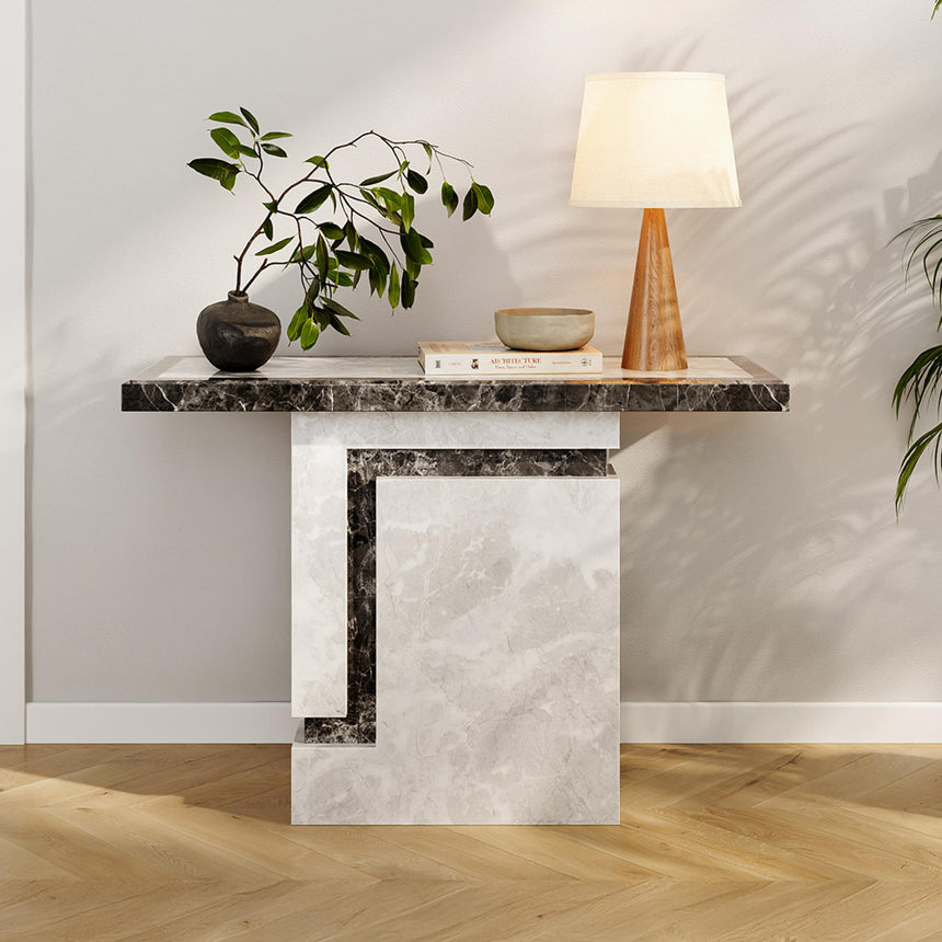 Venice Console Table - Armani Grey Engineered Marble