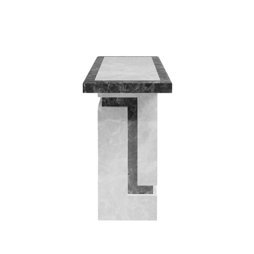 Sicily Armani Grey Engineered Marble Console Table